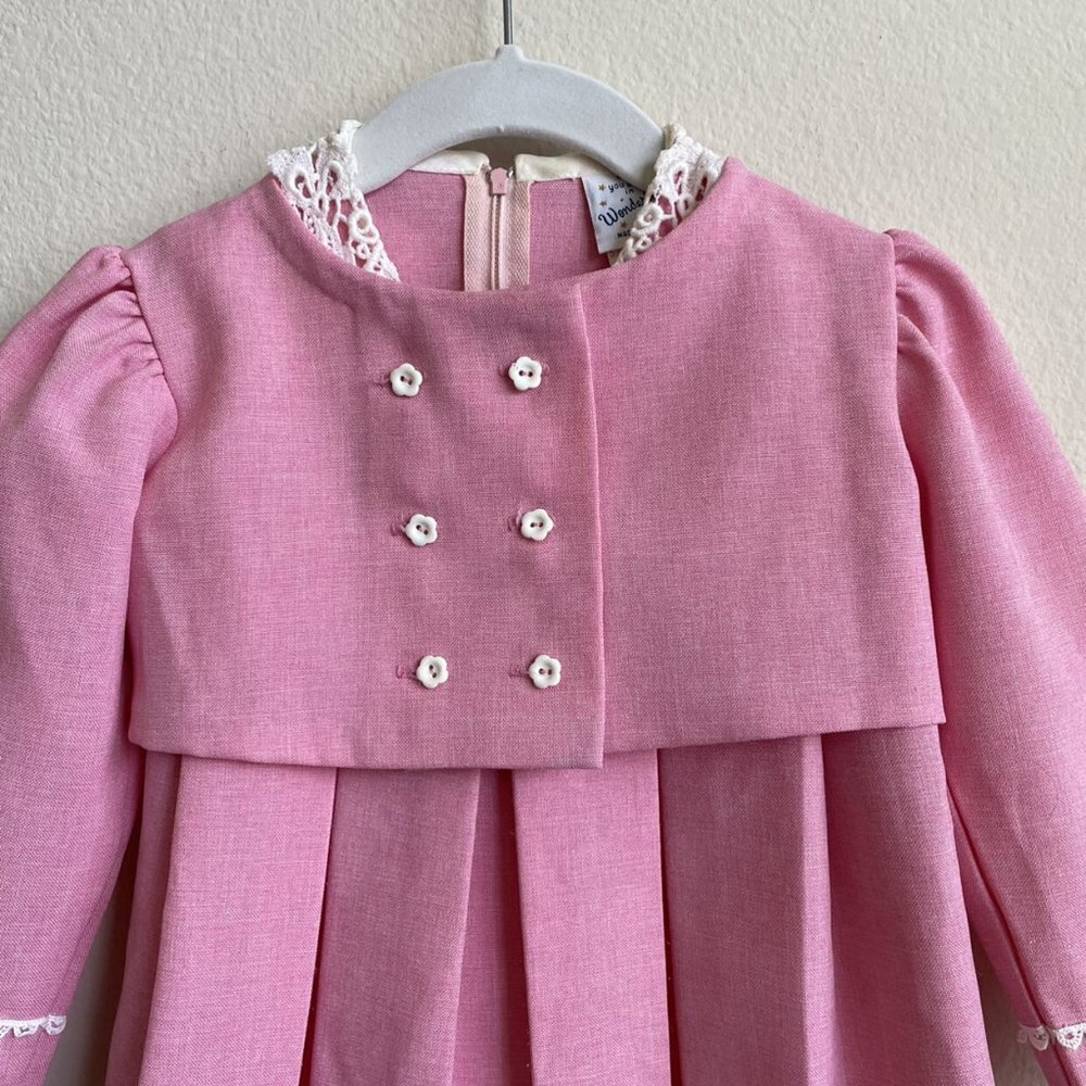 Vintage Pleated Shift Dress w/ Cropped Jacket - Picture 2 of 15